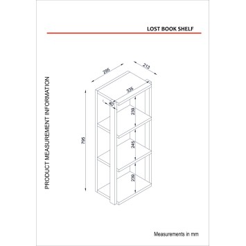 Estante de pared Lost nogal - 804TRH1601