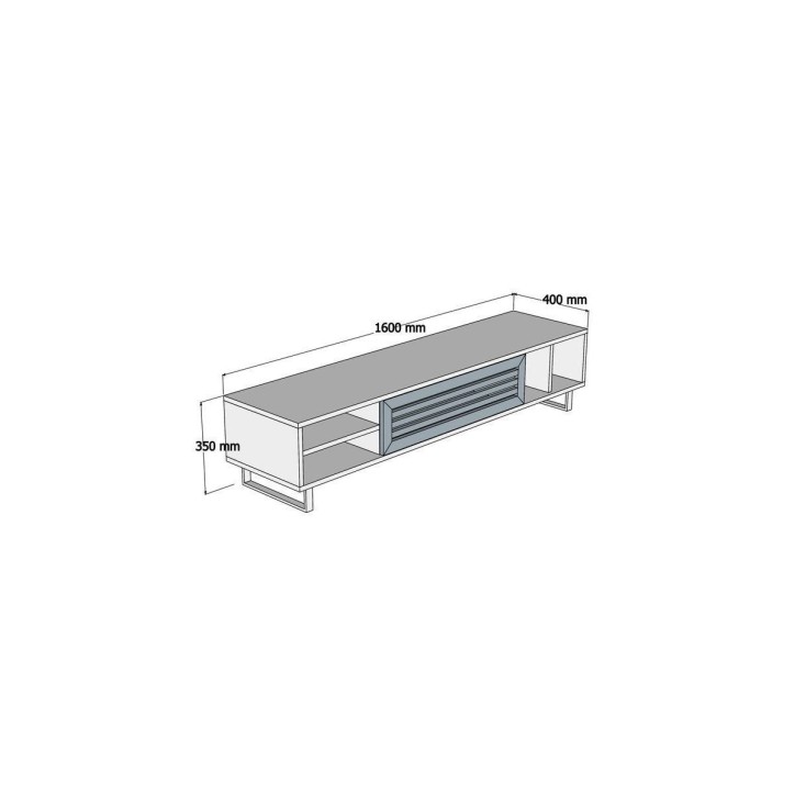 Mueble TV Eray antracita nogal