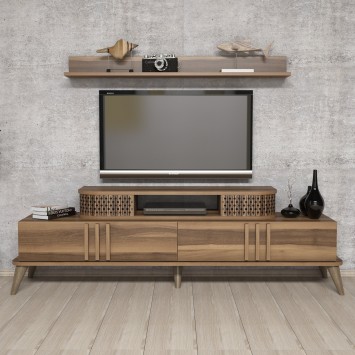 Mueble TV con estante Eylül-nogal - 845HCT3059