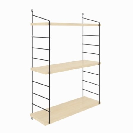 Estante de pared Armoni 3 roble negro