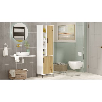 Mueble auxiliar VI2-WK blanco nogal - 956LCS1582