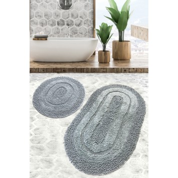 Alfombra de baño Set (2 piezas) Macoroni  gris