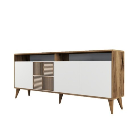 Conjunto de muebles de salón Milan 522 blanco nogal