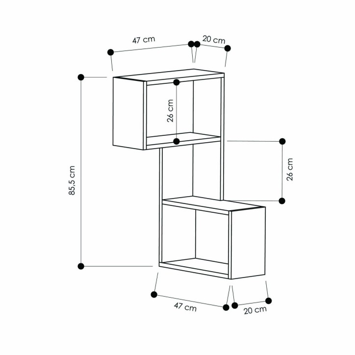 Estante de pared Part blanco