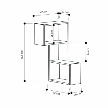 Estante de pared Part blanco - 776HMS1625