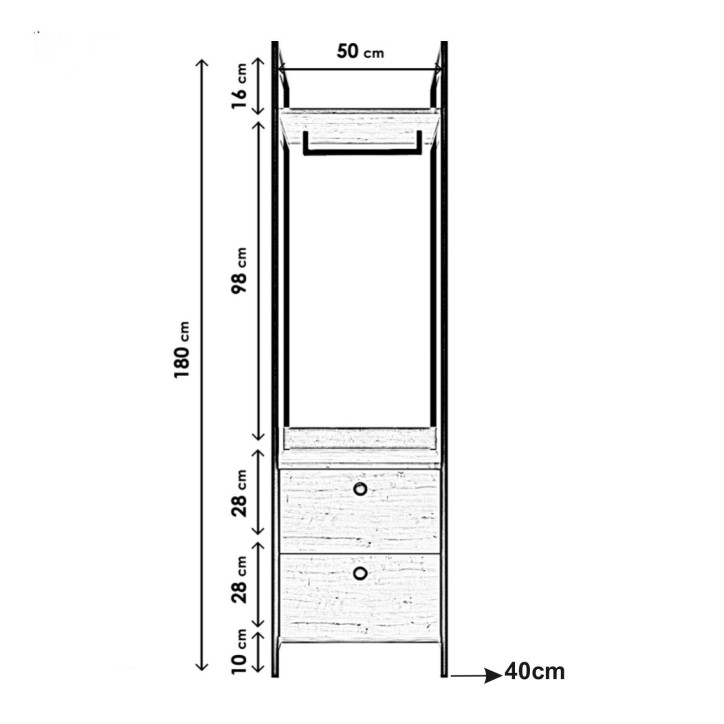 Armario Trenddy L612 roble