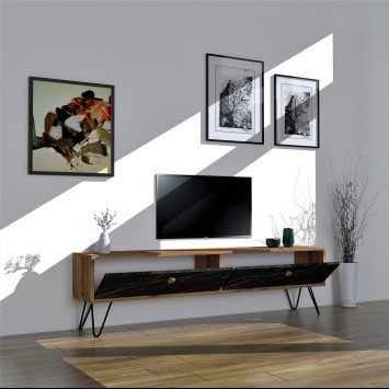 Mueble TV Side pino atlántico negro - 835PUQ5033