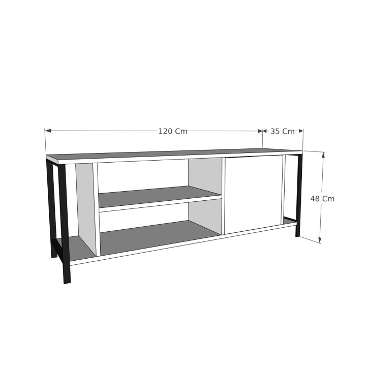 Mueble TV Bond negro fieltro