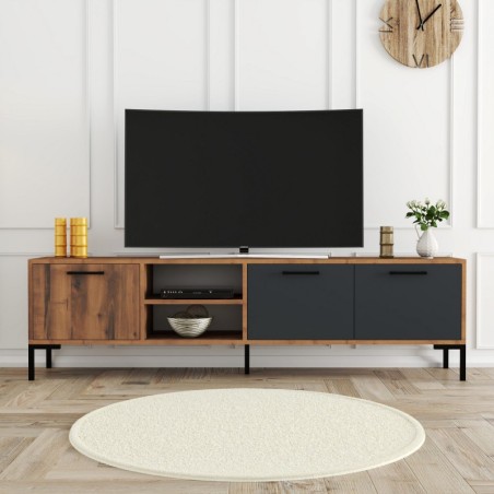 Mueble TV Aurora1590 antracita nogal