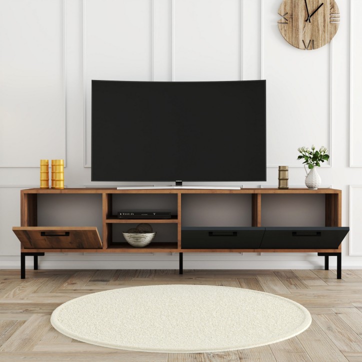 Mueble TV Aurora1590 antracita nogal