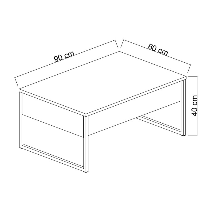 Mesa de centro Luxe dorado nogal