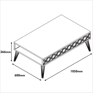 Mesa de centro City crema nogal - 845HCT2812