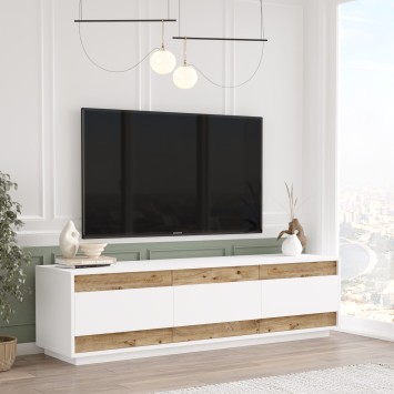 Mueble TV FR4-AW pino atlántico blanco - 956LCS1604