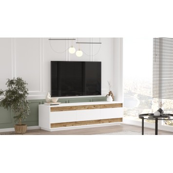 Mueble TV FR4-AW pino atlántico blanco - 956LCS1604