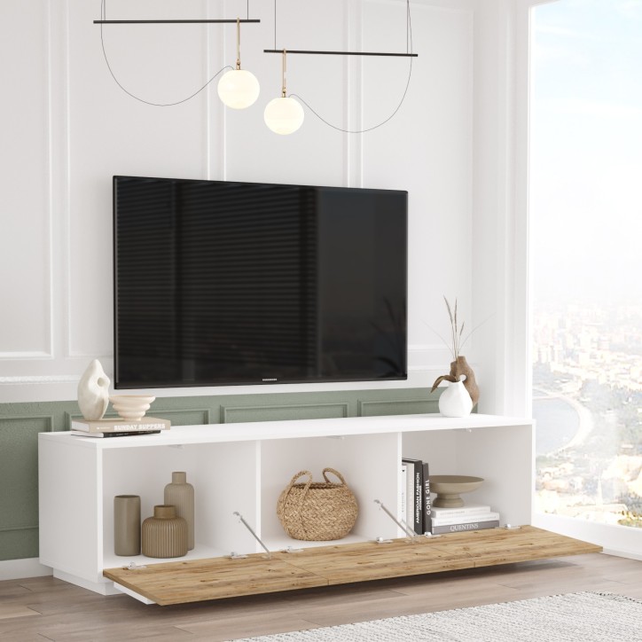 Mueble TV FR4-AW pino atlántico blanco