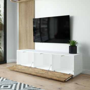 Mueble TV FR4-AW pino atlántico blanco - 956LCS1604