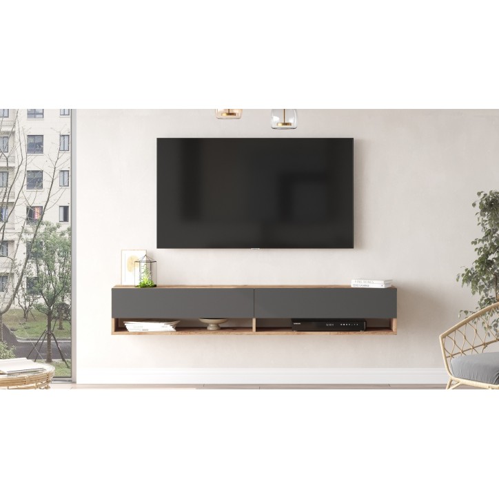 Mueble TV FR9-AA pino atlántico antracita