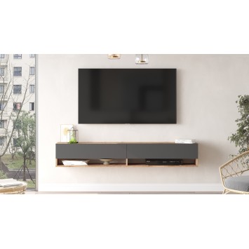 Mueble TV FR9-AA pino atlántico antracita - 956LCS1615