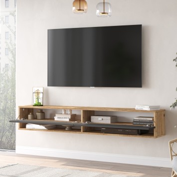 Mueble TV FR9-AA pino atlántico antracita - 956LCS1615