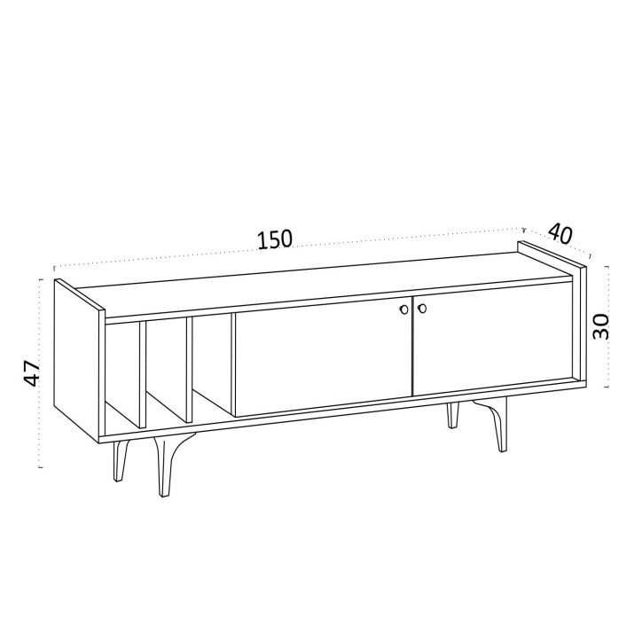 Mueble TV Alya roble zafiro