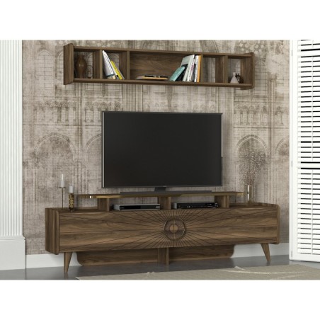 Mueble TV con estante Sky nogal