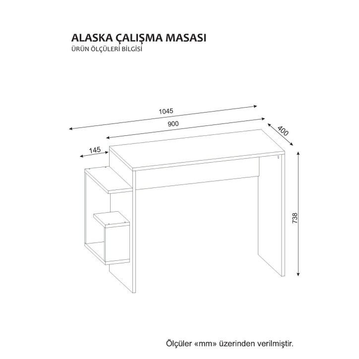 Escritorio de estudio Alaska blanco