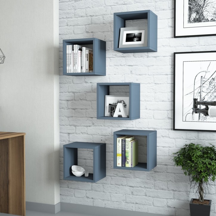 Estante de pared Box azul