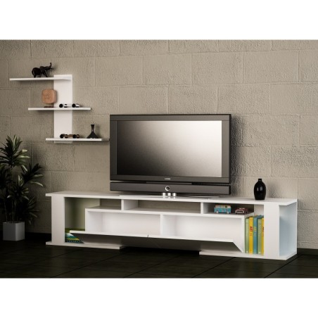 Mueble TV con estante Game blanco