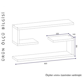 Estante de pared Jenika blanco - 756FRN1608