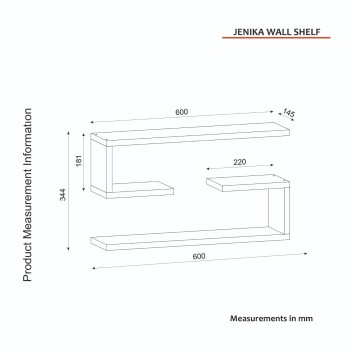 Estante de pared Jenika blanco - 756FRN1608