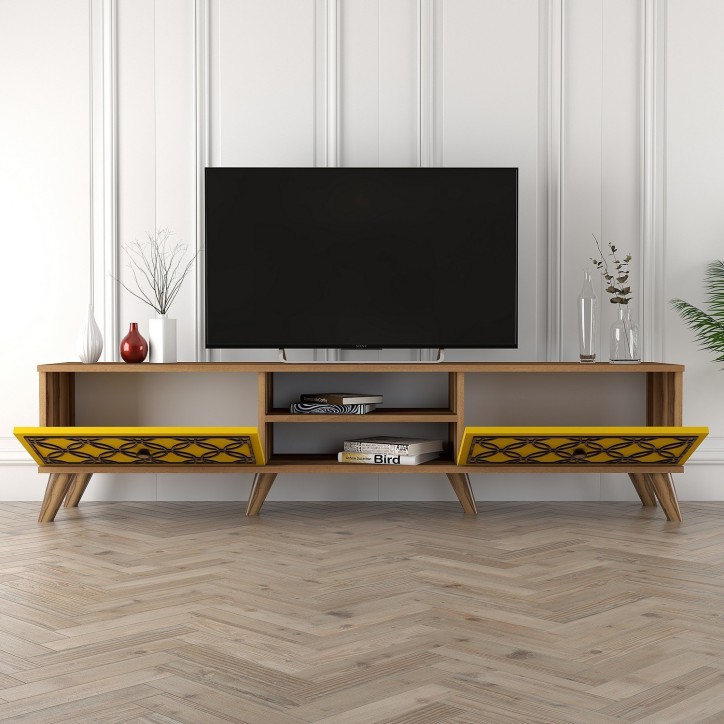 Mueble TV Class amarillo nogal