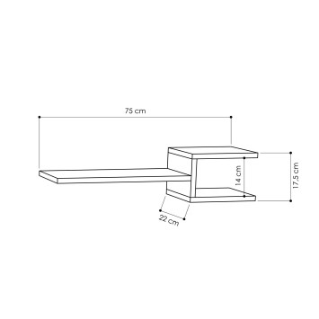 Estante de pared Fork blanco - 855DTE1662