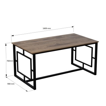 Mesa comedor Alin negro nogal - 875ZNA2903