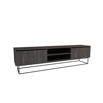 Mueble TV Escape 180 negro marrón oscuro - 854KLN3071