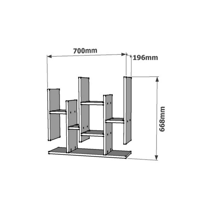 Estante de pared Flower nogal