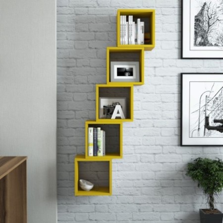 Estante de pared Box amarillo