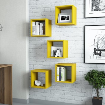 Estante de pared Box amarillo - 845HCT1610