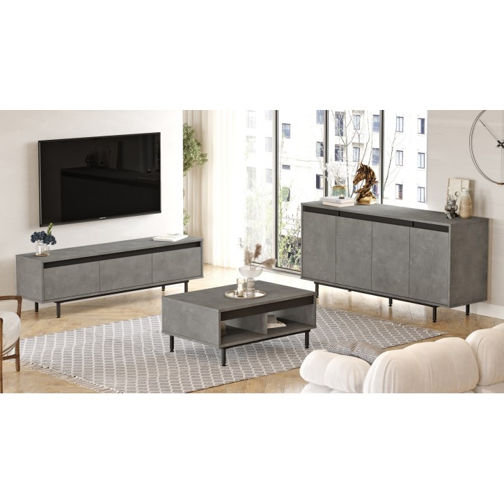 Conjunto de muebles de salón LV34-RL gris negro