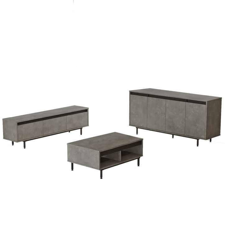 Conjunto de muebles de salón LV34-RL gris negro