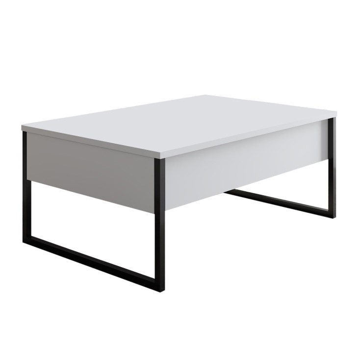 Mesa de centro Luxe blanco negro