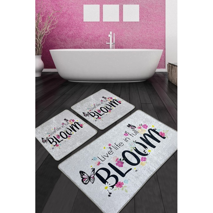 Alfombra de baño Set (3 piezas) Bloom Djt multicolor