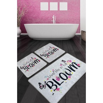 Alfombra de baño Set (3 piezas) Bloom Djt multicolor