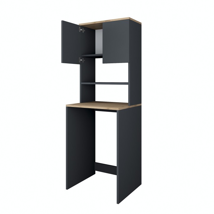 Mueble de lavadora KD101-2674 antracita nogal