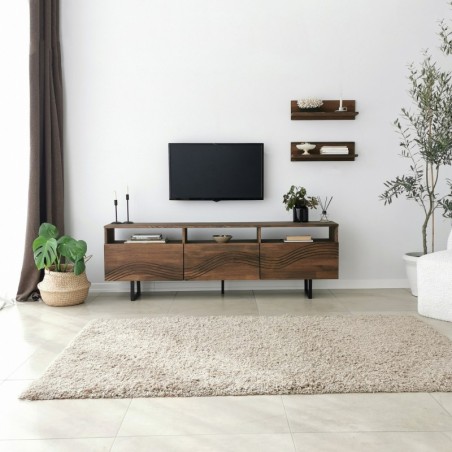 Mueble TV con estante Onda nogal