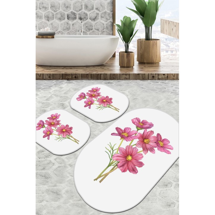 Alfombra de baño Set (3 piezas) Sitivo Djt  blanco