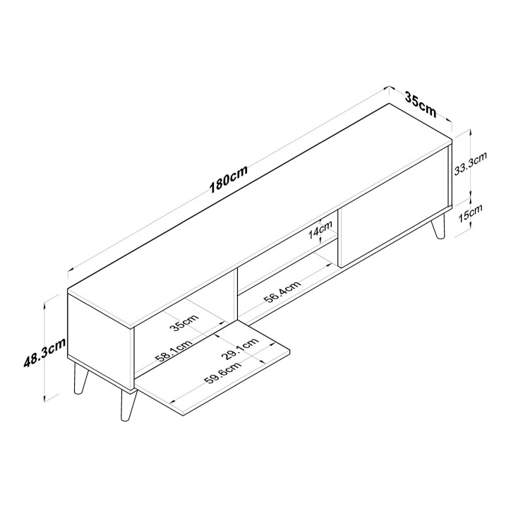 Mueble TV A5-394 nogal