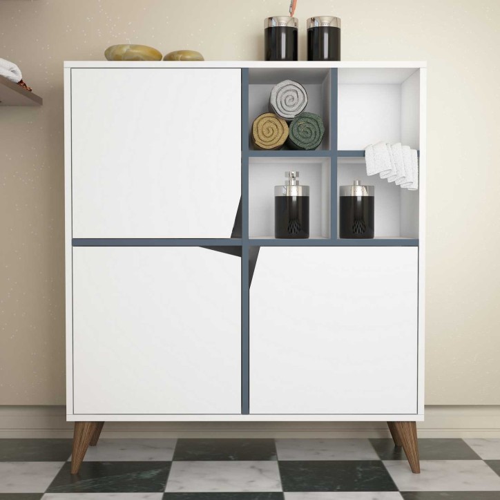 Mueble auxiliar Pulse blanco azul