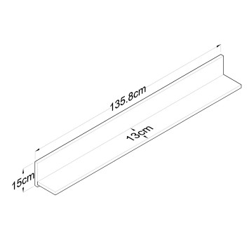 Estante de pared E5-226 nogal - 893RAN2304