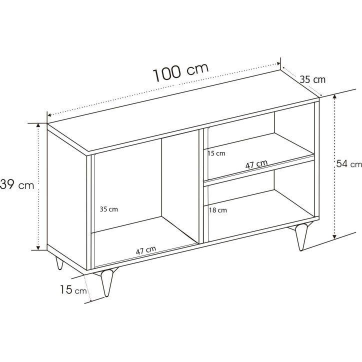 Mueble TV Zisino blanco