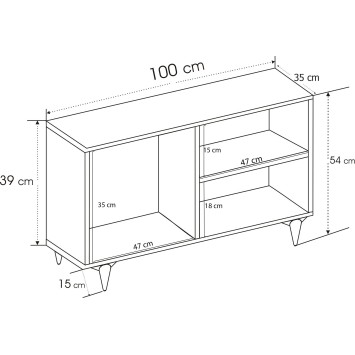 Mueble TV Zisino blanco - 854KLN3009